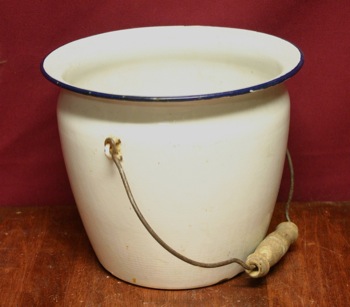 White Enamel Water Bucket